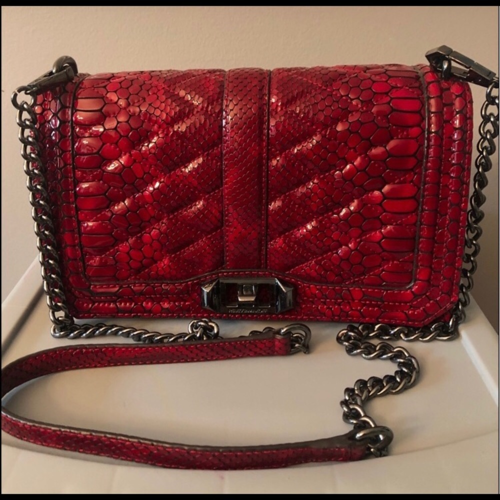 Python Rebecca Minkoff love crossbody
